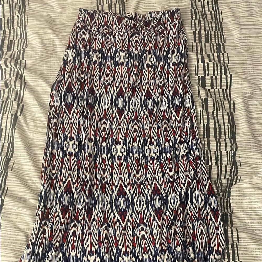 Liz Claiborne Black and White Pleated Maxi Skirt
